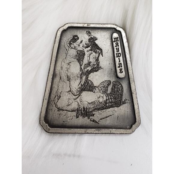 May Wine Giant's Head Punch‎ Bowl Vintage 1974 Belt Buckle Fantasy Art Gothic